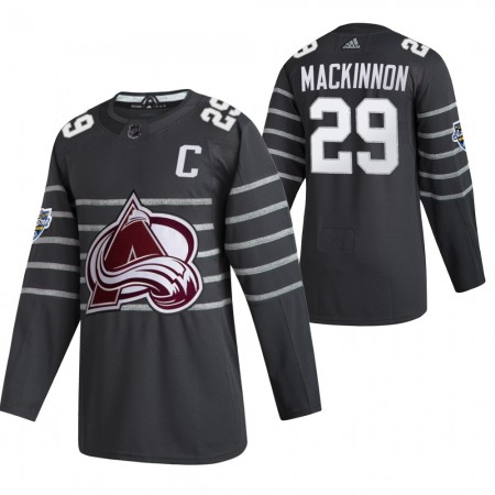 Colorado Avalanche Nathan MacKinnon 29 Grijs Adidas 2020 NHL All-Star Authentic Shirt - Mannen
